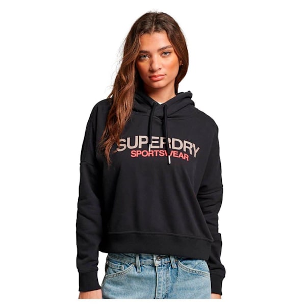 Superdry Hættetrøje Sportswear Logo Boxy Sort S Kvinde