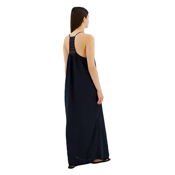 Superdry Lace Halter Beach ærmeløs Lang Kjole Sort L Kvinde