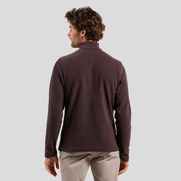 Odlo Roy Ml Fleece Med Halv Dragkedja Brun M Man