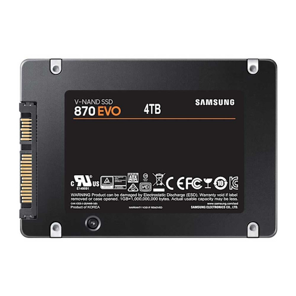 Samsung Kiintolevy Ssd 870 Evo Sata 3 4tb Musta