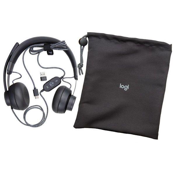Logitech Hovedtelefoner Zone Wired Graphite Emea Sort