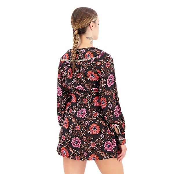 Superdry Långärmad Kort Klänning Printed V Tea Flerfärgad XL Kvinna