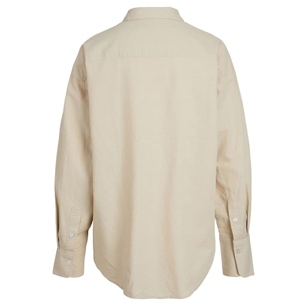 Jack & Jones Jamie Relaxed Linen Jjxx Pitkähihainen Kauluspaita Beige M Nainen
