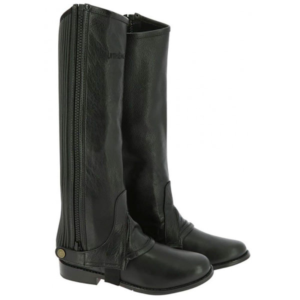 Equitheme Läder Half Chaps Svart S
