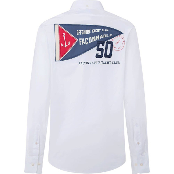 FaÇonnable Fm310793 Skjorte Med Lange ærmer Hvid 2XL Mand