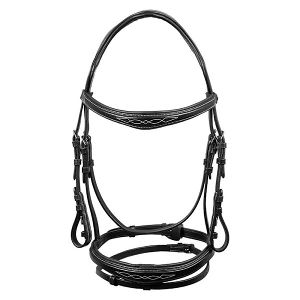 Equestro Anatomic Soft Stitched Tygel Svart Full