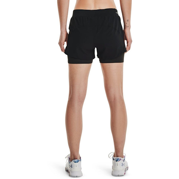 Under Armour Korte Leggings 2 In 1 Iso Chill Run Sort XL Kvinde