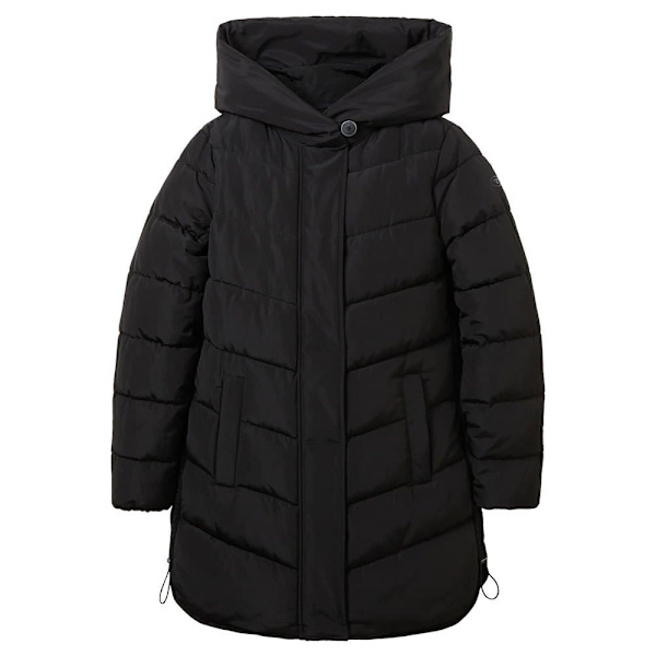 Tom Tailor Frakke 1038692 Winter Puffer Sort 2XL Kvinde