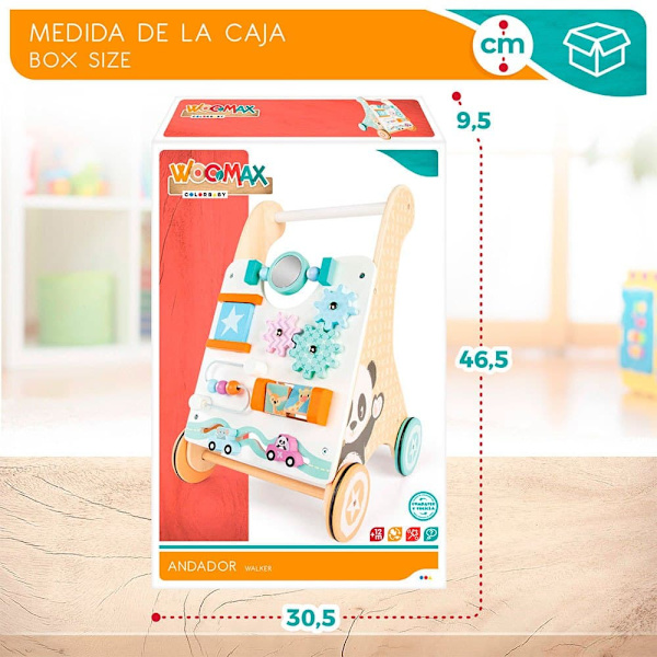 Woomax Baby Walker I Træ Flerfarvet 12 Months