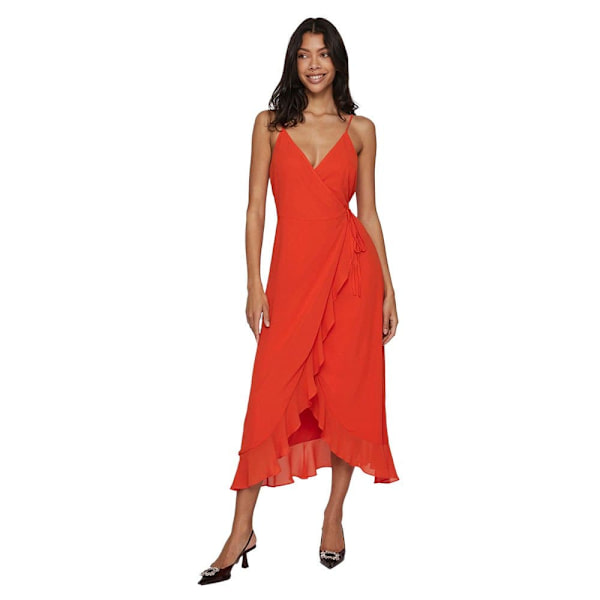 Vila Hihaton Midi-mekko Grapilla Singlet Oranssi 40 Nainen
