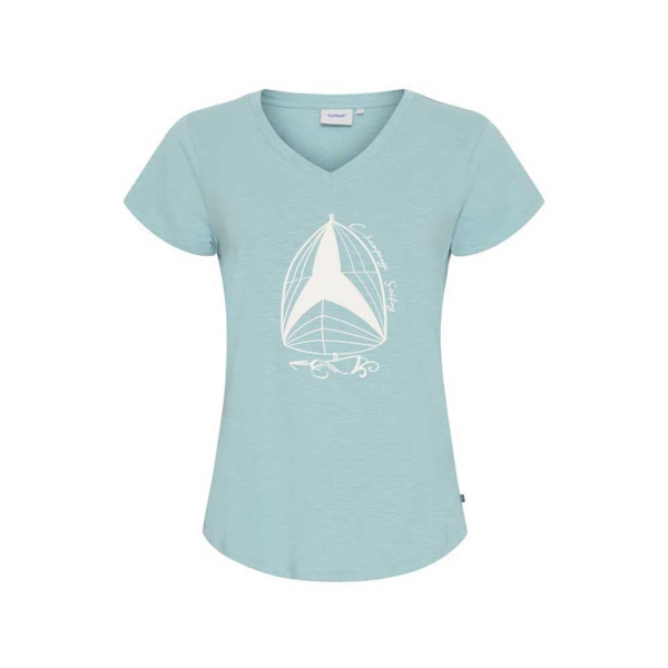 Sea Ranch Asta Kortærmet V-hals T-shirt Blå XL Kvinde
