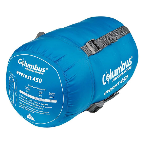 Columbus Sovsäck Everest 450 Light Blå Extra Long / Right Zipper