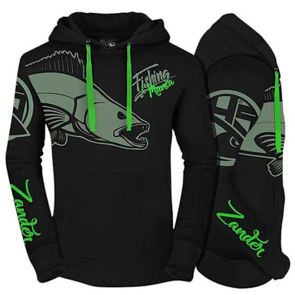 Hotspot Design Sweatshirt Fishing Mania Zander Sort L Mand