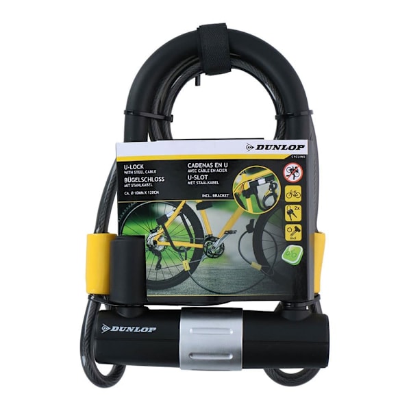 Dunlop U-lås Med Kabel Og Beslag