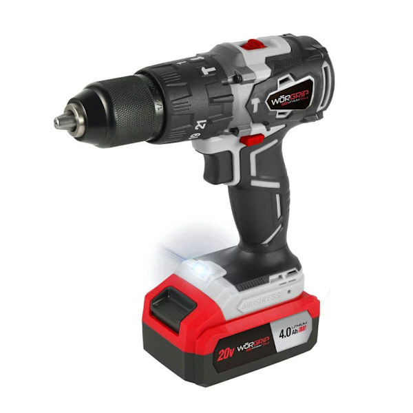 Worgrip Borrhammare Utan Borstar 1 Batteri 4.0ah 20v