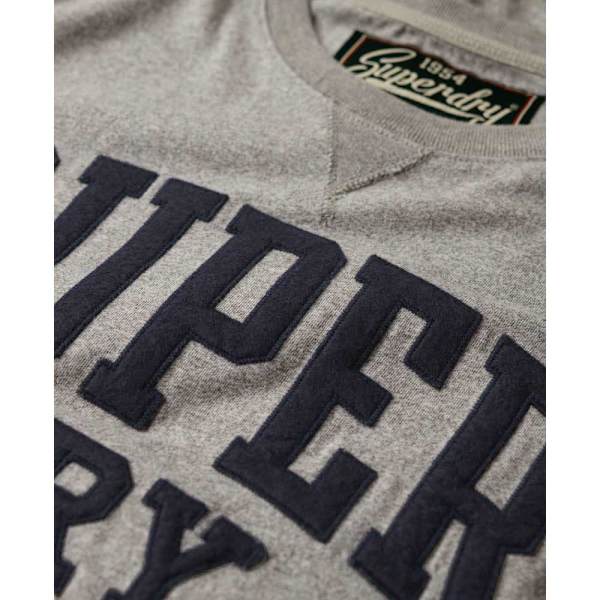 Superdry Vintage Athletic T-shirt Med Lång ärm Grå M Man