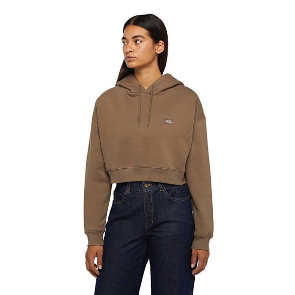 Dickies Oakport Cropped Hættetrøje Brun L Kvinde