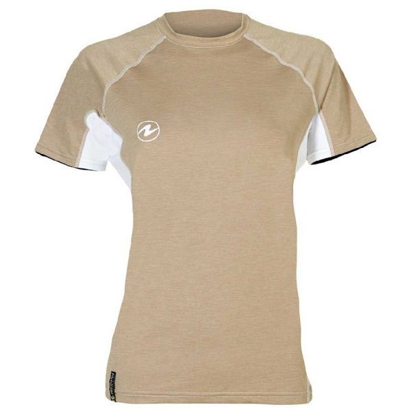 Aqualung Lyhythihainen Nainen Rashguard Lf Beige L
