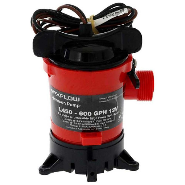 Johnson Pump Uppopumppu L650 50l/min 12v 17a Punainen 70 x 112 mm