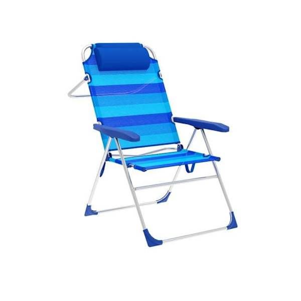 Marbueno Summer 67x66x99 Cm Taittuva Tuoli 5 Asentoa Sininen