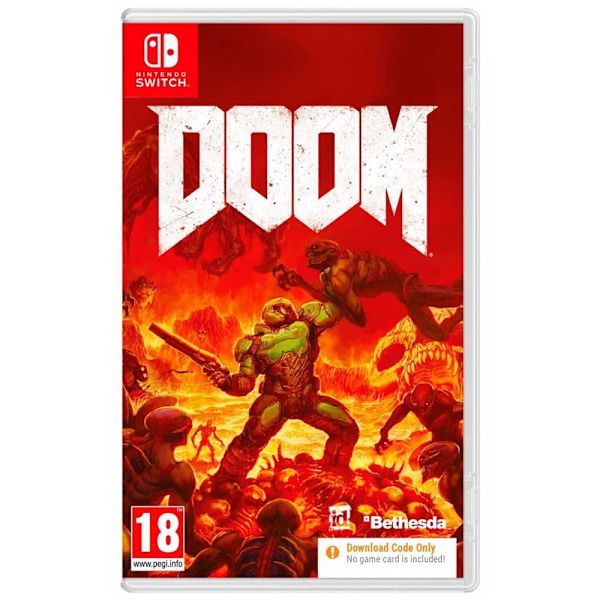 Nintendo Games Switch Doom 2016 Code In The Box Punainen