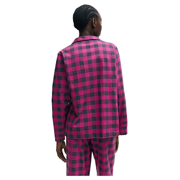 Hugo Flanella Pyjamas Med Lange ærmer Rosa L Kvinde