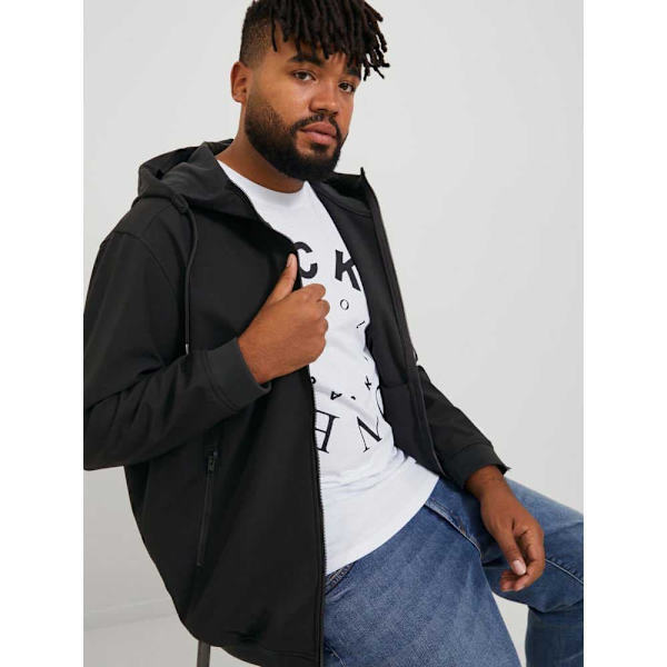 Jack & Jones Letvægtsjakke Basic Softshell Plus Sort 2XL Mand