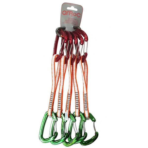 Qi´roc Kiinnityskoukku Wifi Recto Clip+curvo Clip+aro Dyneema 10x300 Mm+mini 5 Yksiköitä Vihreä,Punainen