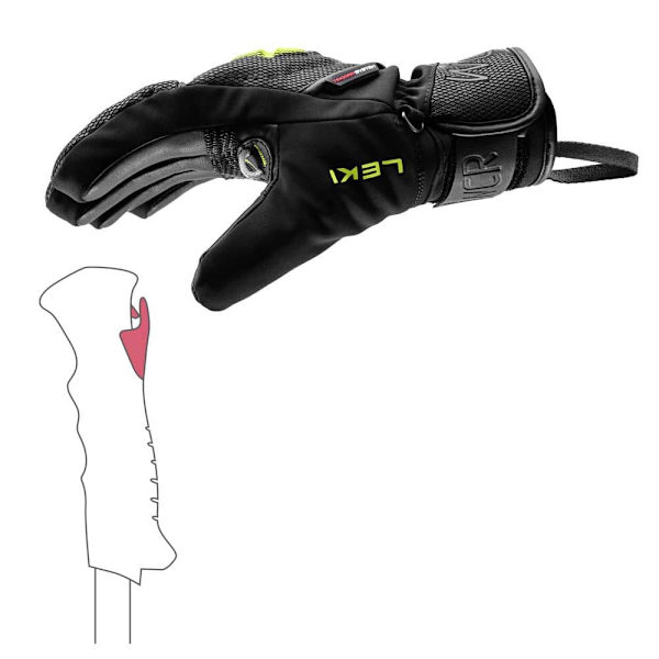 Leki Alpino Juniorhandskar Wcr C-tech 3d Svart 8-9 Years Pojke