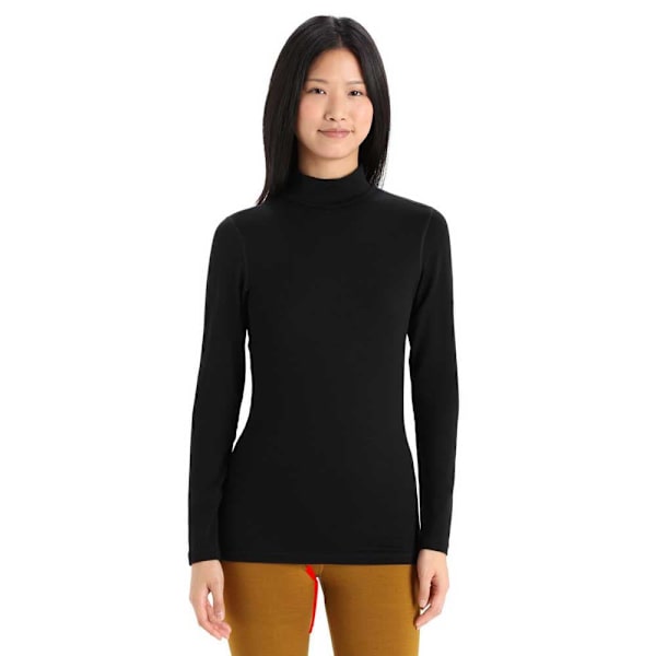 Icebreaker Langærmet Basislag 260 Tech Turtleneck Sort XL Kvinde