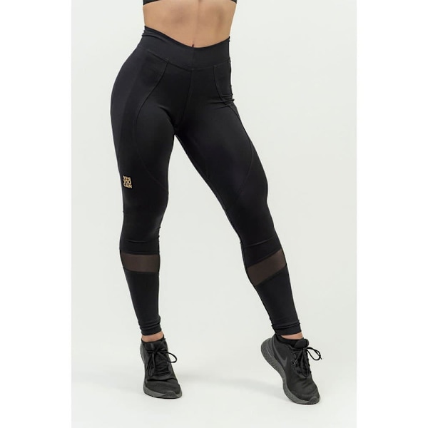 Nebbia Leggings Hög Midja Push-up Intense Heart-shaped Gold Svart XS Kvinna