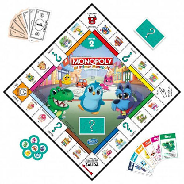 Hasbro Min Første Monopoly Flerfarvet