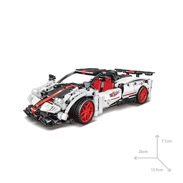 Giros Konstruktionsspel Technic Racing Car Pullback Silver