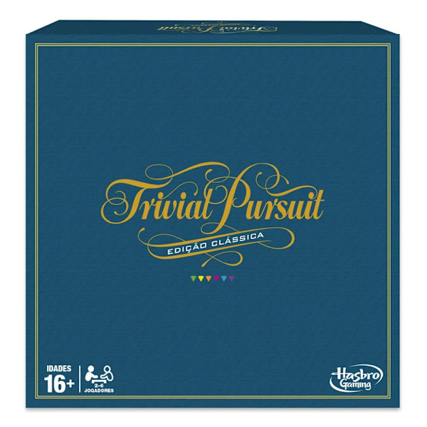 Hasbro Klassisk Udgave Portugisisk Version Brætspil Trivial Pursuit Blå