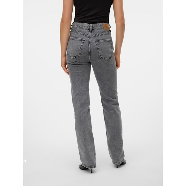 Vero Moda Tessa Straight Ra206 Højtaljede Jeans Grå 27 / 32 Kvinde
