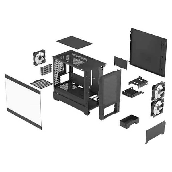 Fractal Tornfodral Med Fönster Pop Mini Air Svart