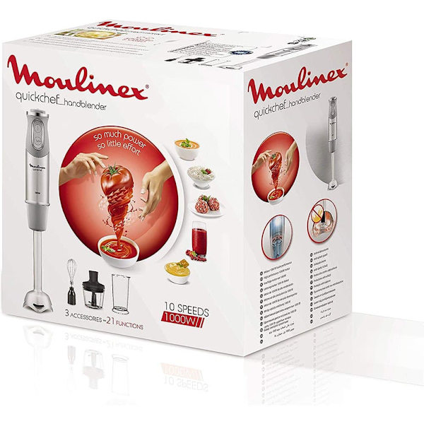 Moulinex Blenderi + Tarvikkeet Dd655d10 1000w Harmaa,Hopeinen One Size / EU Plug