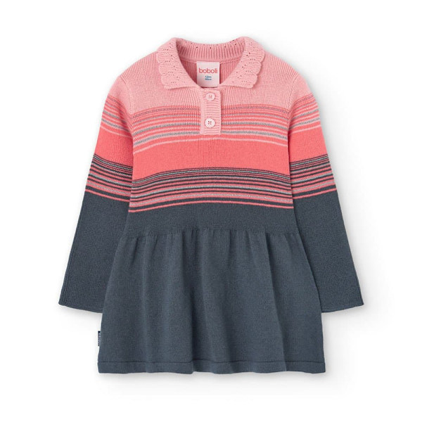 Boboli Knitwear Klänning Grå,Rosa 7 Years