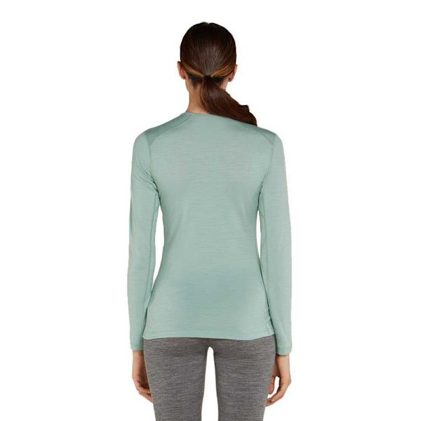 Icebreaker Merino 200 Oasis Langærmet Baselayer Grøn,Blå XL Kvinde