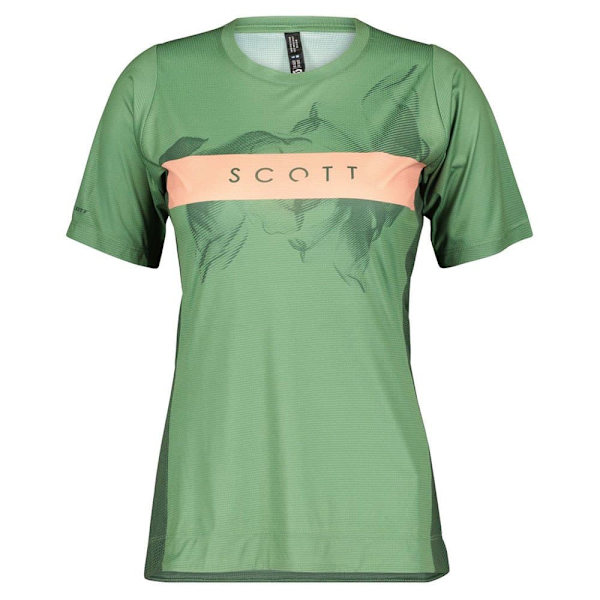 Scott Trail Vertic Kortsærmet Enduro-trøje Grøn S Kvinde