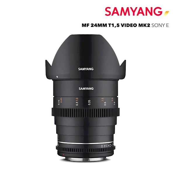 Samyang Mf 24 Mm T1.5 Vdslr Mk2 Sony E Sort Sort