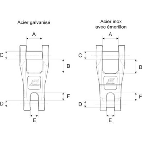 Plastimo Anchor Connector With Swivel Grå 6.0 mm