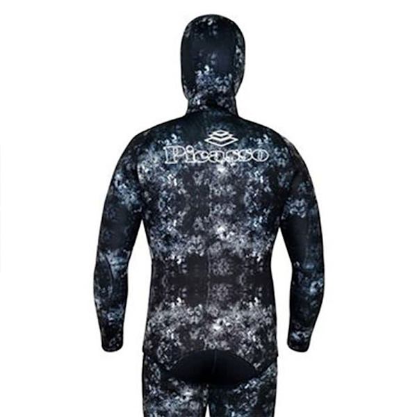 Picasso Spearfishing Jakke Camo Ghost 3 Mm Sort,Grå S