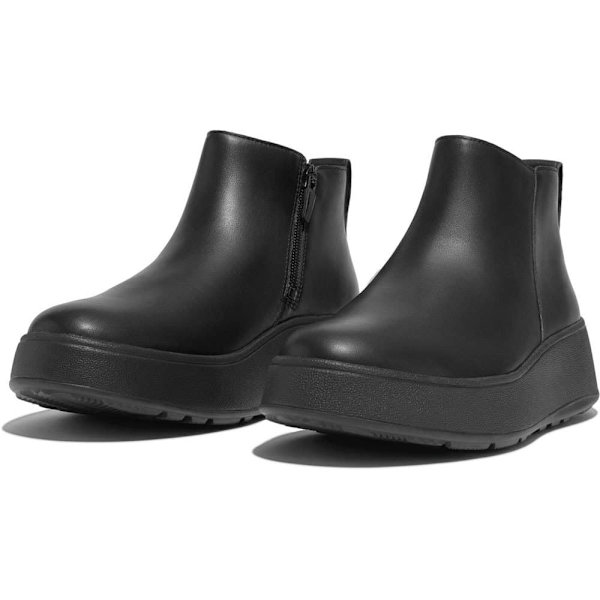 Fitflop StØvler F-mode Leather Flatform Zip Ankle Sort EU 40 Kvinde