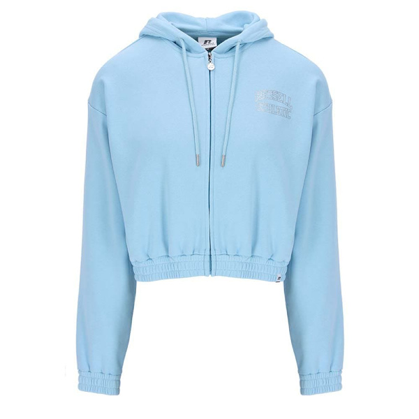 Russell Athletic Sweatshirt Med Fuld Lynlås Awu A31011 Blå M Kvinde