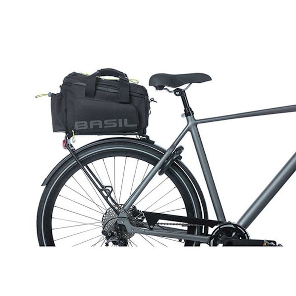 Basil Laukku Miles Xl Pro 9-36l Kanssa Heijastimet Musta