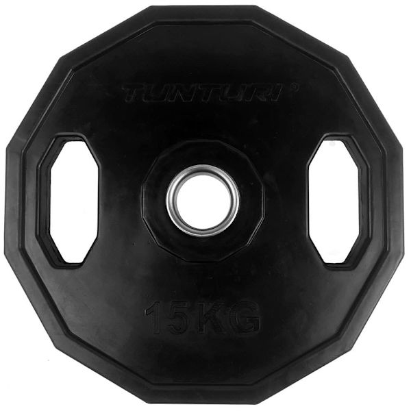 Tunturi Olympisk Vægtplade Af Gummi 15kg Sort 15 kg