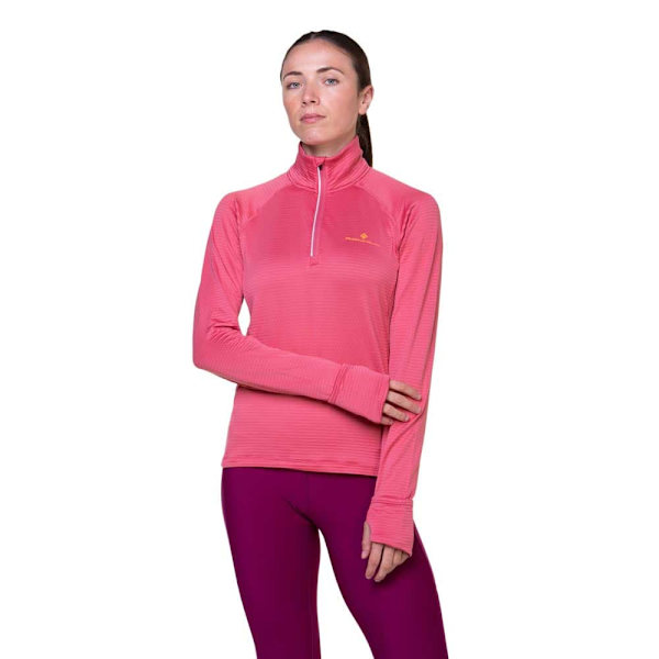 Ronhill Tech Winter Halv Lynlås Langærmet T-shirt  10 Kvinde