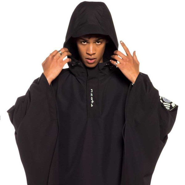 Grimey Space Hammu Regnfrakke Sort XL Mand