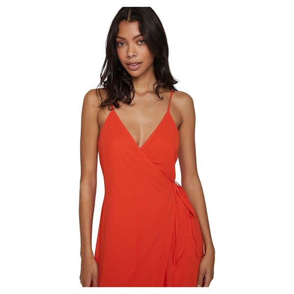 Vila Hihaton Midi-mekko Grapilla Singlet Oranssi 40 Nainen